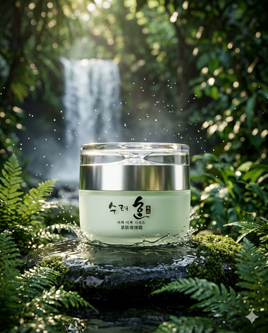 Apply the MINGKÔU peptide cream to the face